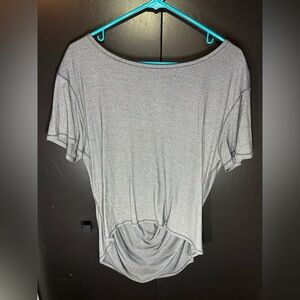 Lululemon Fall In Place Short Sleeve Heathered Black Gray Grey T-shirt 12